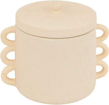 Atmosphera Bli Crmc General Use Vase with Lid Ceramic Beige 16x16x16cm