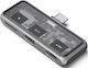 Αντάπτορας Satechi Mobile Xr Hub Microsd Reader Γυαλιά Ar Xr Type-c Male 1 X Type-c 100w 1 X Type-c 10gbps 4k@60hz 1 X Microsd Space Grey St-hxrsdm