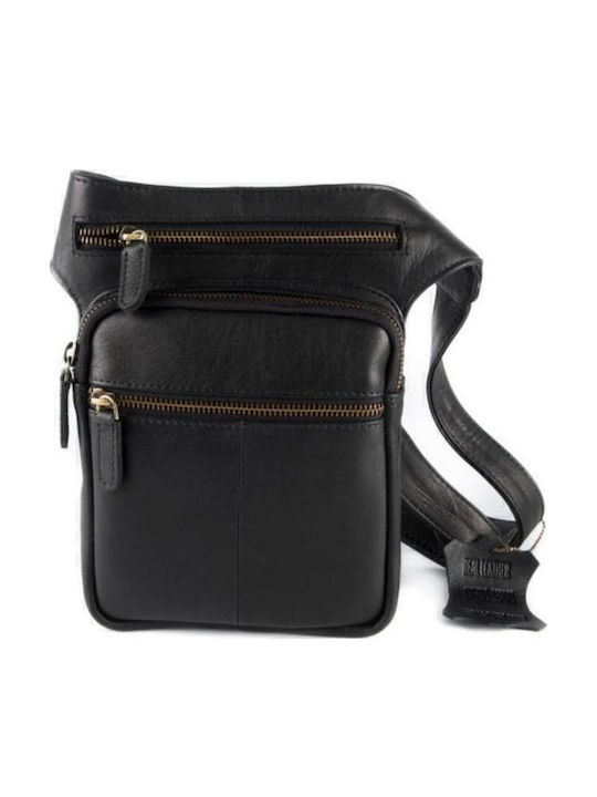 Leather Men's Bag Shoulder / Crossbody Black