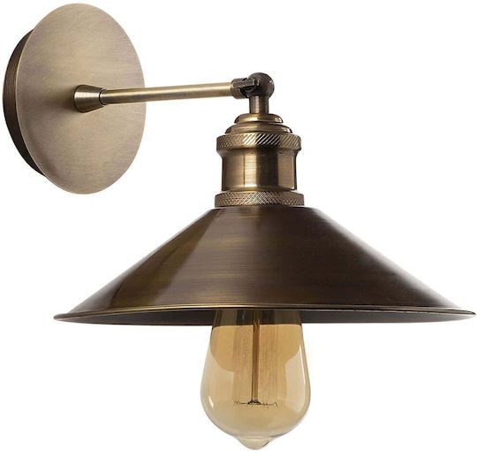 Opviq Berceste Lampă De Perete Cu Bază De Bec E27 Auriu 24x20cm