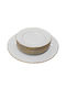 XM-Casa Plate Shallow made of Porcelain White 7pcs