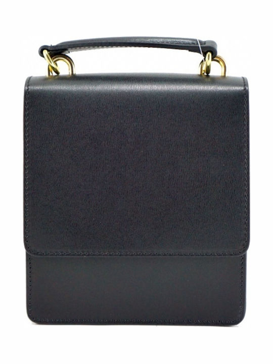Mybag De piele Geantă de damă Crossbody Neagră