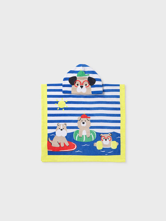 Mayoral Baby Hooded Poncho Bathrobe Blue