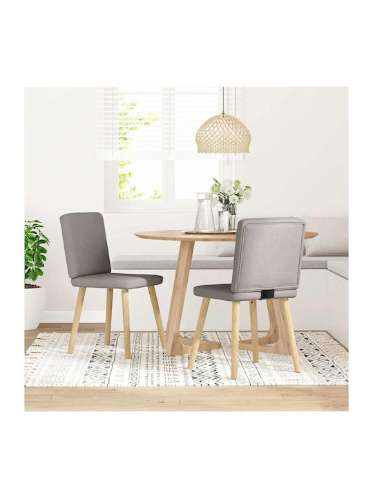 Dining Room Fabric Chair Taupe 45x54x86cm 2pcs