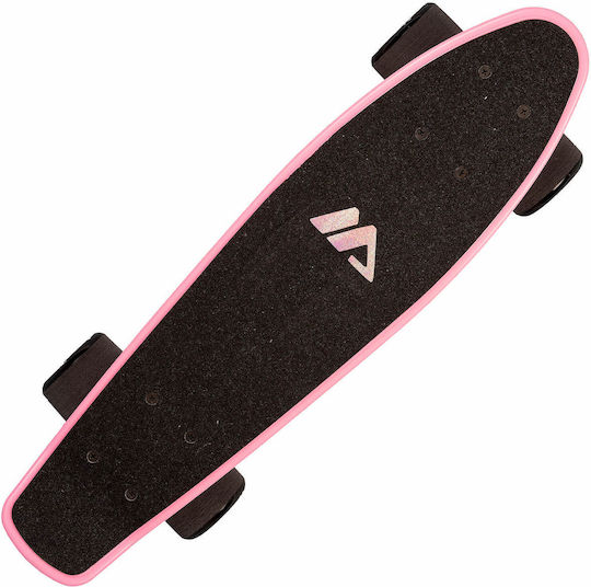 Action One Komplettes Penny Board Pro Serie 56 x 15 cm Breite Räder Pink