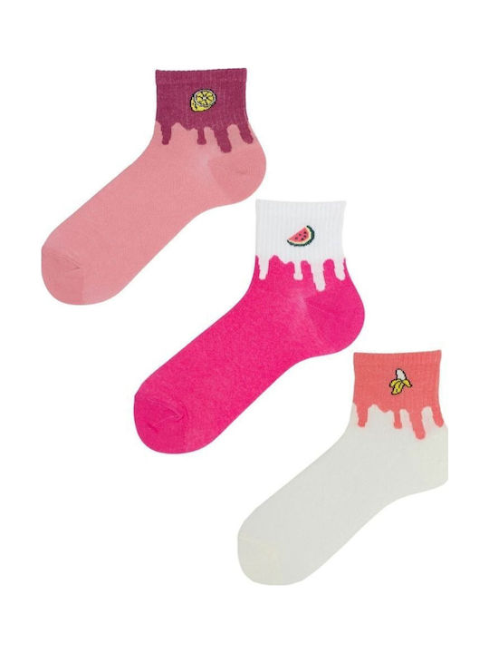 Șosete Femei Până la Jumătatea Gambei Fructe Bumbac 3 Perechi Design 36483 Multicolor Șosete Femei Până la Jumătatea Gambei Fructe Bumbac 3 Perechi Design 36483 Multicolor