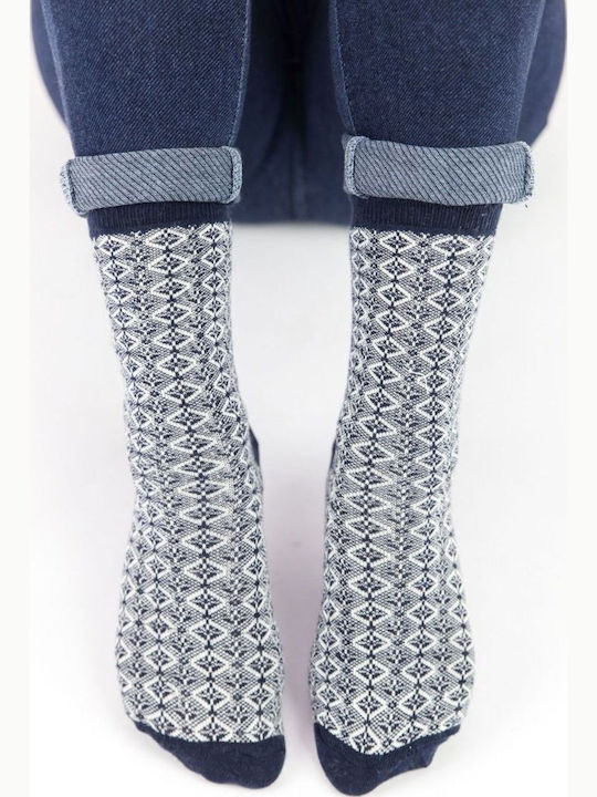 Damen Freizeitsocken Cross III Baumwolle Pamela 18898 Dunkelblau