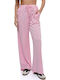 Damen Stoff Hose mit Gummizug Rosa