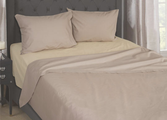 Flamingo Flat Σεντόνι Μονό 170x260εκ. Μπέζ