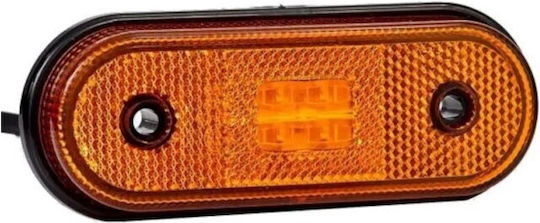 Lumină de marcaj Idealstore Dimensiuni 118 X 46 Led Galben 12-36v Iluminare 4 Leduri Distanța dintre găuri 70mm