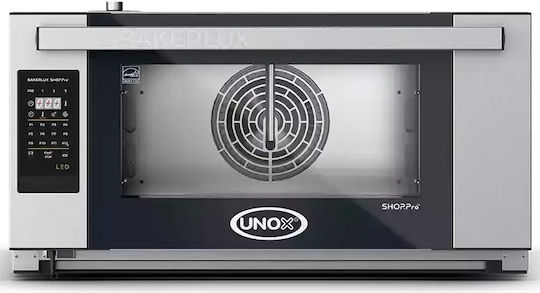 Electric Convection Oven with Humidity 3 Trays Unox Countertop Bakerlux Shop.pro Led Xefr-03eu-eldv