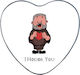 Χειροποίητο Μεταλλικό Alloyed Κουτί Καρδιά Love I Hodor You No51 Αγίου Βαλεντίνου 15x14x4.5cm