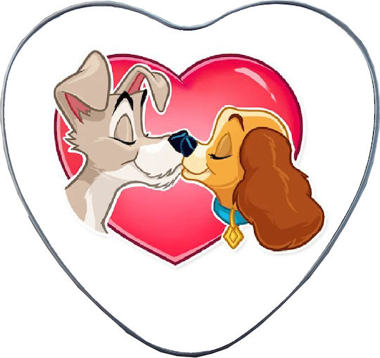 Handmade Metal Alloy Heart Box Lady Tramp Love No53 Valentine's Day 15x14x4.5cm