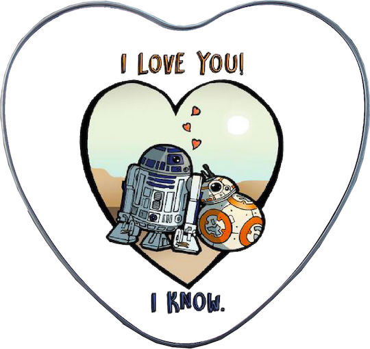 Handmade Metal Alloy Heart Box Love Star Wars No47 Valentine's Day 15x14x4.5cm
