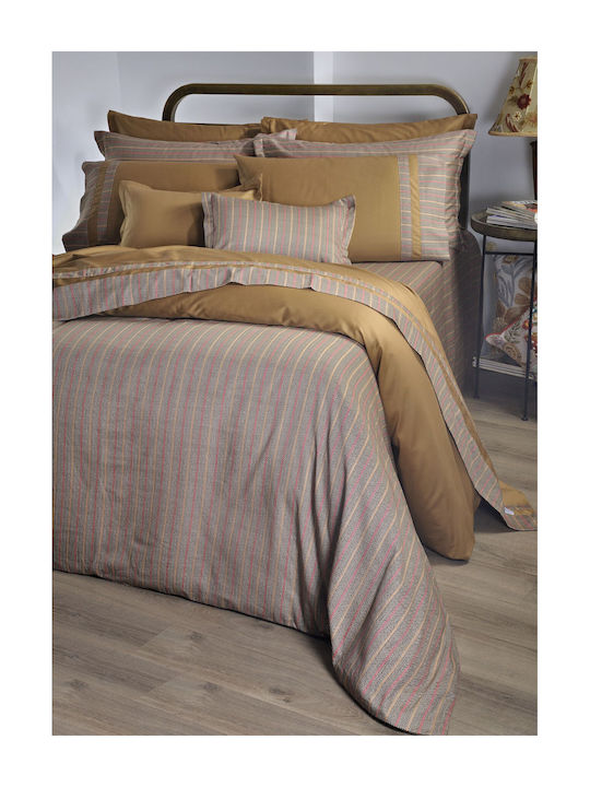 Down Town Home Παπλωματοθήκη Βαμβακερή Υπέρδιπλη 250x260 845 Multistripe