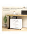 Kabinett Büro mit Schloss White 60x40x56cm