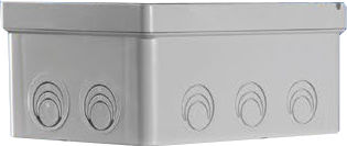 Elmark Elektrisches Gehäuse für Außenmontage Verzweigung Wasserdicht IP67 in Gray Farbe