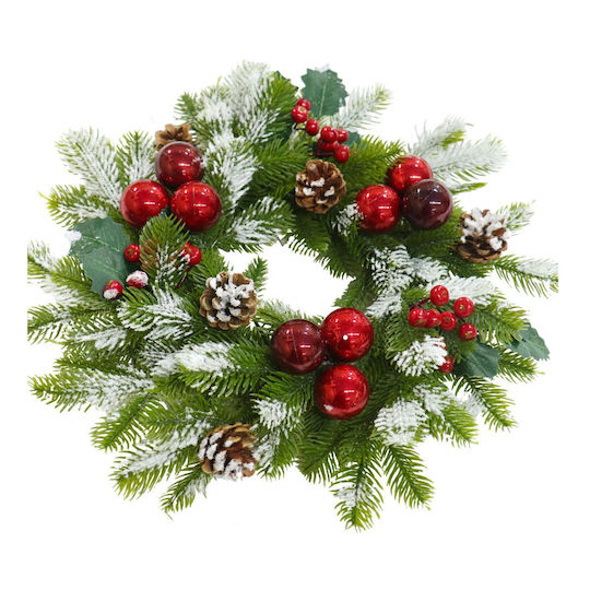 Crăciun Decorativ Plastic Coroană de flori cu Diametru 40cm.