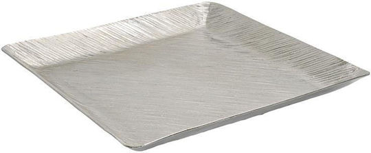 Fylliana Square Metallic Decorative Platter Fl7803 Silver 29x29x3cm