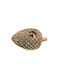 Dekorativer Keramiktannenzapfen 18,5x12x11,5cm Gold Gold