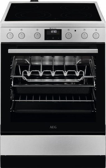 AEG 5000 Surroundcook Κουζίνα 73lt με Κεραμικές Εστίες Π59.6εκ. Inox