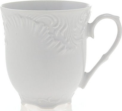 Porcelain Mug Set of 6 "Rococo White" 300ml