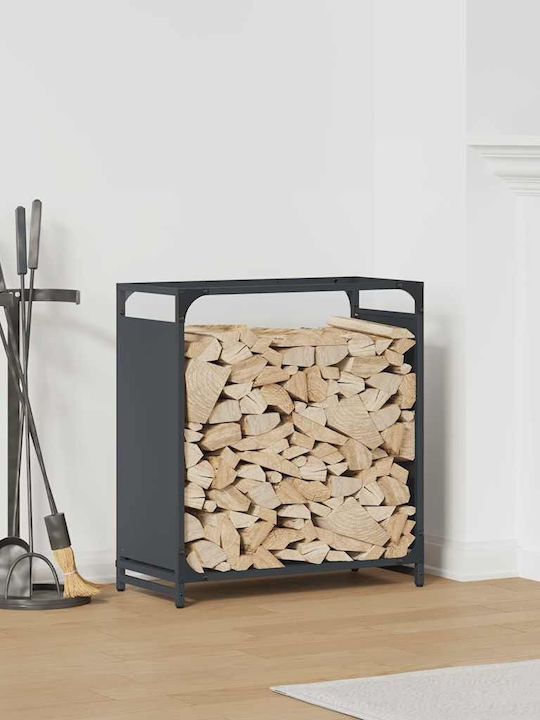 vidaXL Ξύλινο Ράφι Αποθήκευσης Ξύλων 60x28x65cm Γκρι
