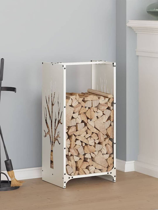 vidaXL Wooden Shelf Wood Storage 40x30x80cm White