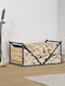 vidaXL Lemn Raft Depozitare lemne 70x43x34.5cm Gri