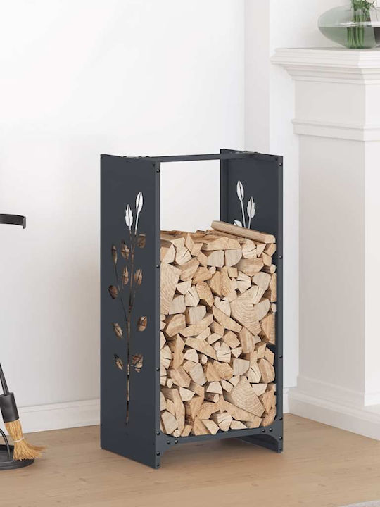 vidaXL Wooden Shelf Wood Storage 40x30x80cm Gray