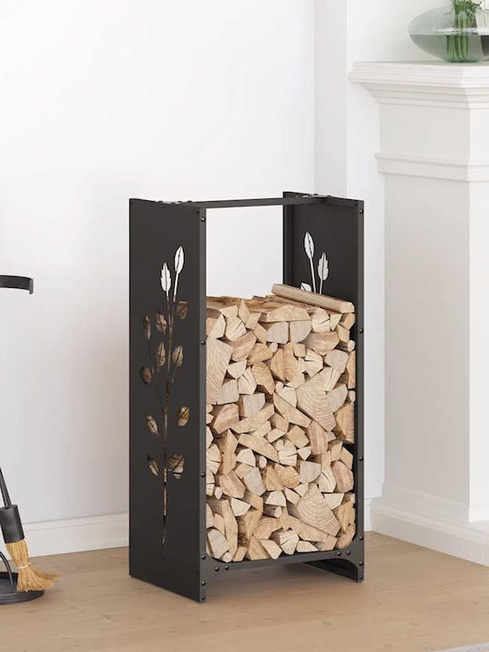 vidaXL Wooden Shelf Wood Storage 40x30x80cm Black