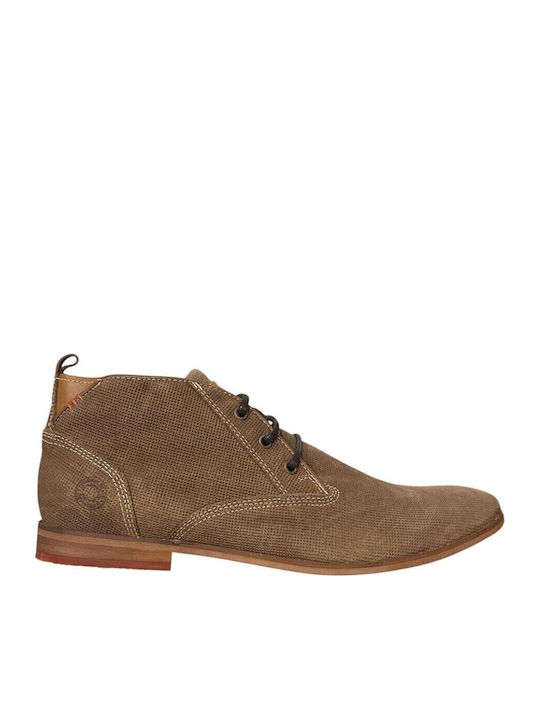 Leather Beige Men's Boots Anatomical