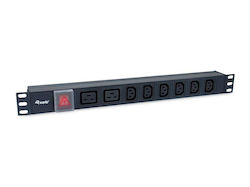 Πολύπριζο Equip 19" 1he 8-way Iec C20 1.8m Alu Sch