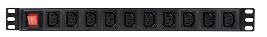 Unitate de Distribuție a Energiei Adastra 1U-PDU-10C13 pentru Montare în Rack, 8 Prize