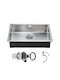 Vevor Υποκαθήμενος Νεροχύτης Inox Μ70xΠ43cm Ασημί