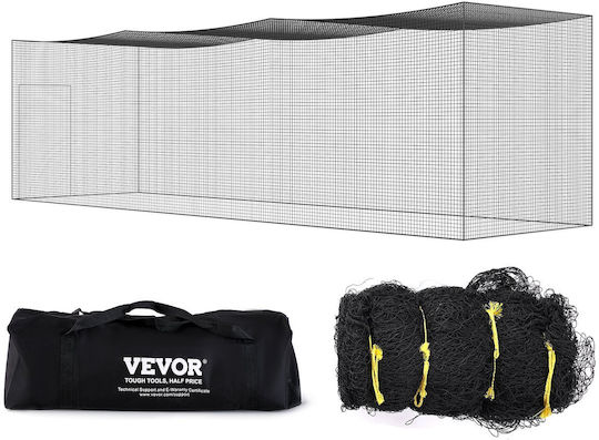 Vevor Baseball Net Professional Training Net Baseball Softball Practice Portable Batting Cage Net with Door & Heavy Duty Carrying Bag Closed PE Net 35 Ft Single Net