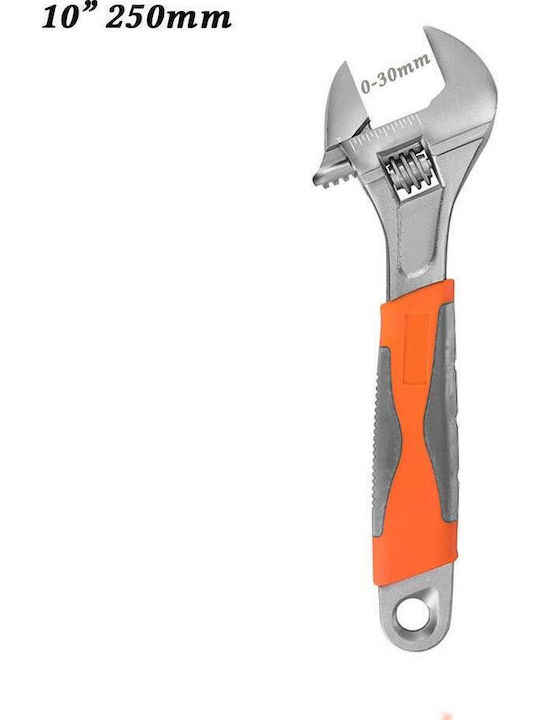 French Wrench with Adjustable Opening 10mm and Anti-Slip Handle 250mm