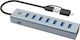 Conceptronic USB Хъб с 7 Порта USB 3.0 с Връзка USB-A / USB-C Сребрист