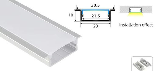 77-50545 Se-prol-23 Aluminum Profile Lace 2.3*1.0cm 2 LED Strip Aluminum Profiles Price Per Meter Home Lighting