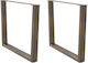vidaXL Metallic Furniture Leg 2 Pieces Suitable...