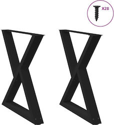 vidaXL Metallic Furniture Leg 2 Pieces Suitable...