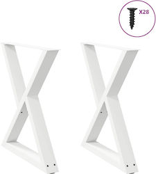 vidaXL Metallic Furniture Leg 2 Pieces Suitable...