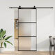 Vidaxl Schiebetürbeschlag-Set Schwarz 90x205 cm...