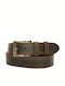 Wide Men's Belt Leather Brown