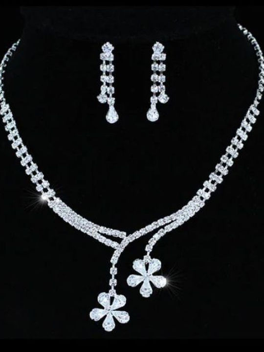 Memoirs Set with Necklace & Earrings Gold Plated