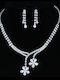 Memoirs Set with Necklace & Earrings Gold Plated
