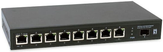 Level One GEP-0925 Unmanaged L2 PoE+ Switch με 8 Θύρες Ethernet και 1 SFP Θύρα