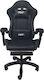 Zita Plus A6060 Artificial Leather Gaming Chair with Footrest Black