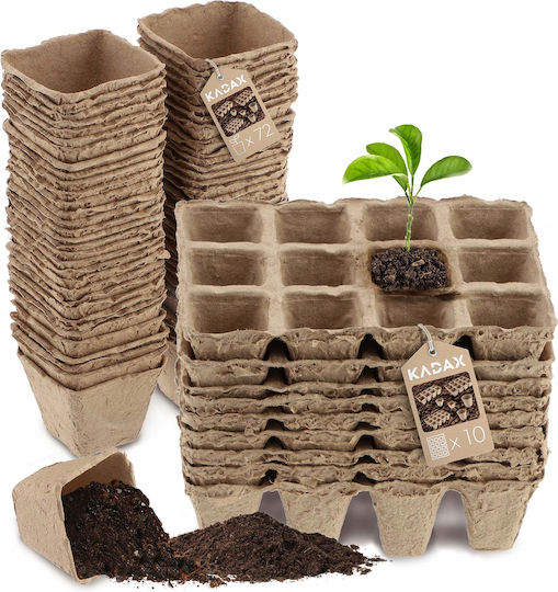 Kadax Peat Pots Seedlings 5.5cm 72pcs + 10x12pcs