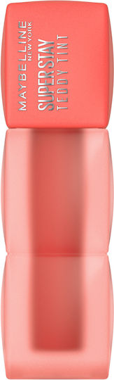Maybelline Super Stay Teddy Tint Lang anhaltend Flüssig Lippenstift Matt 25 Baby Tee 5ml